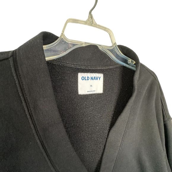 Old Navy Women’s XL Oversized V-Neck Button Front Black Cardigan Sweater - Picture 3 of 10